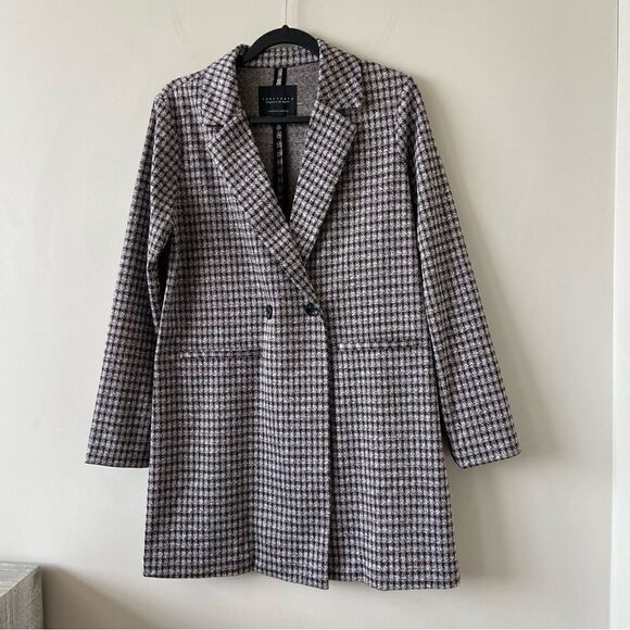Sanctuary-plaid midi Length Lighter Weight Fall Jacket - Picture 2 of 12